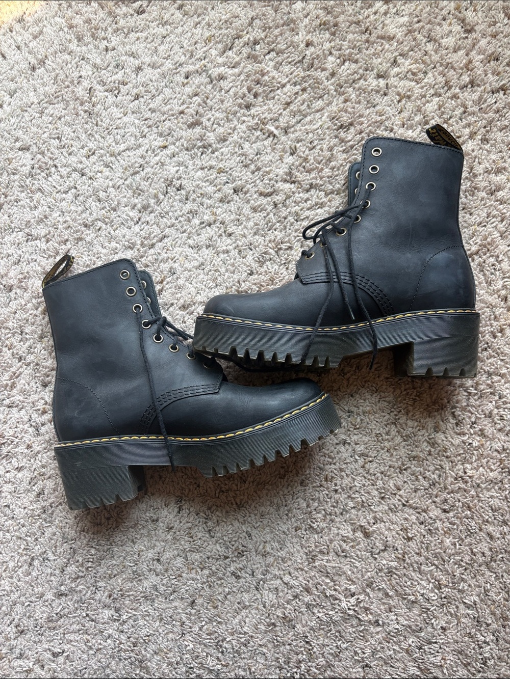 Dr. Martens Black Lug Sole Platform Combat Boots